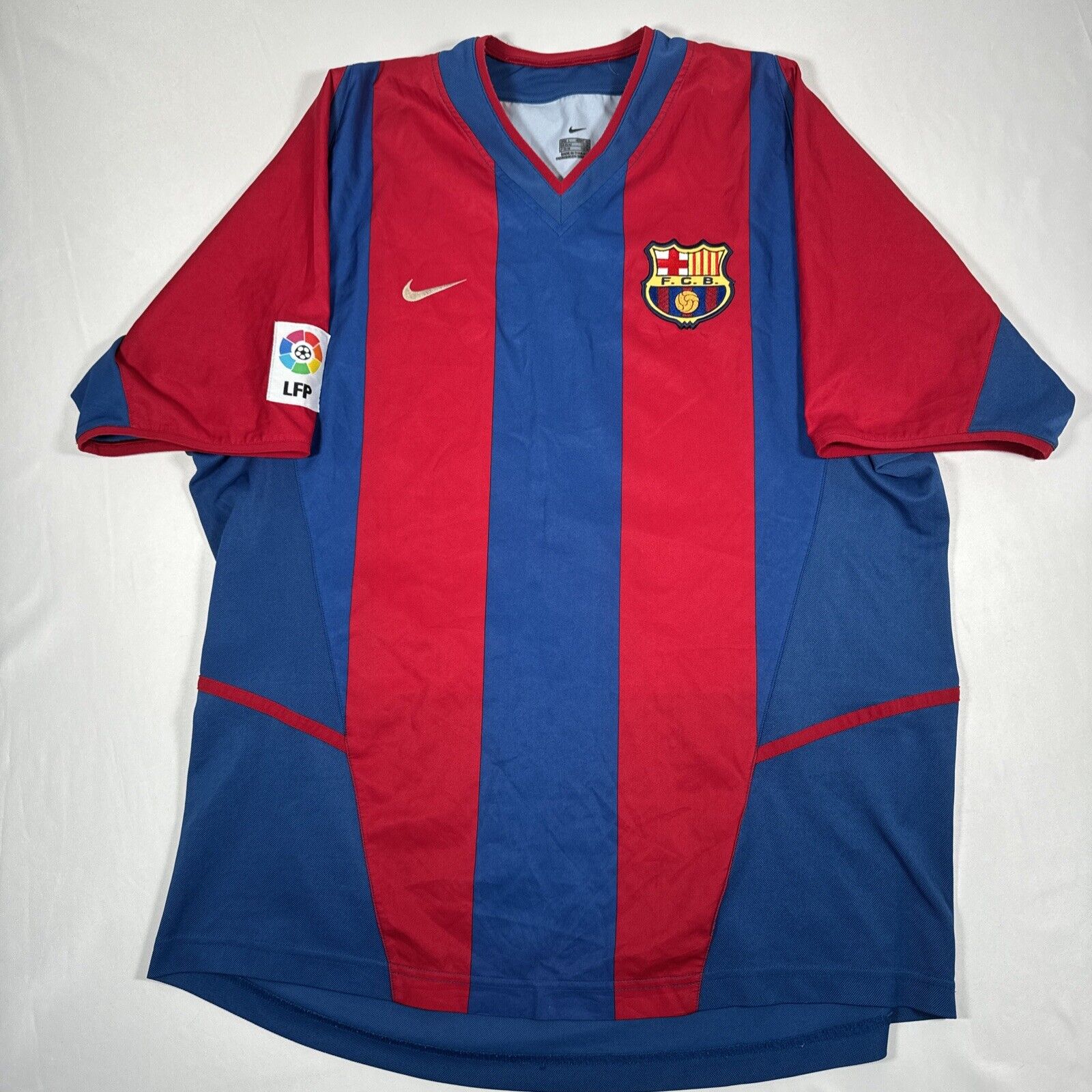 barcelona 2002 2003 home football shirt men s large2