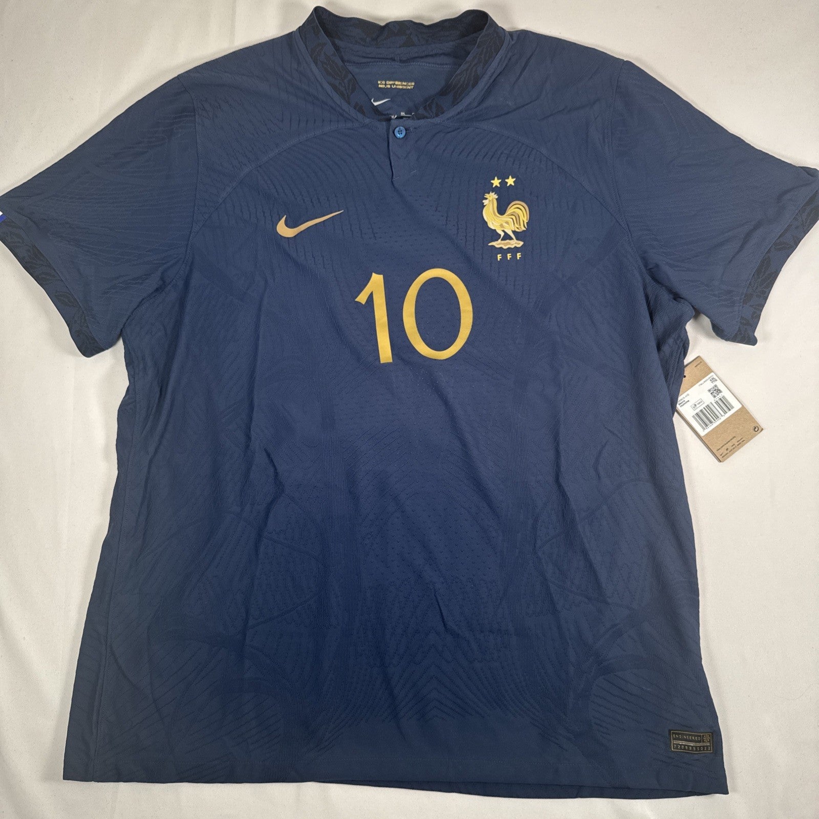 mbappe 10 france 2022 2023 2024 home football shirt dri fit adv bnwt 2xl xxl4