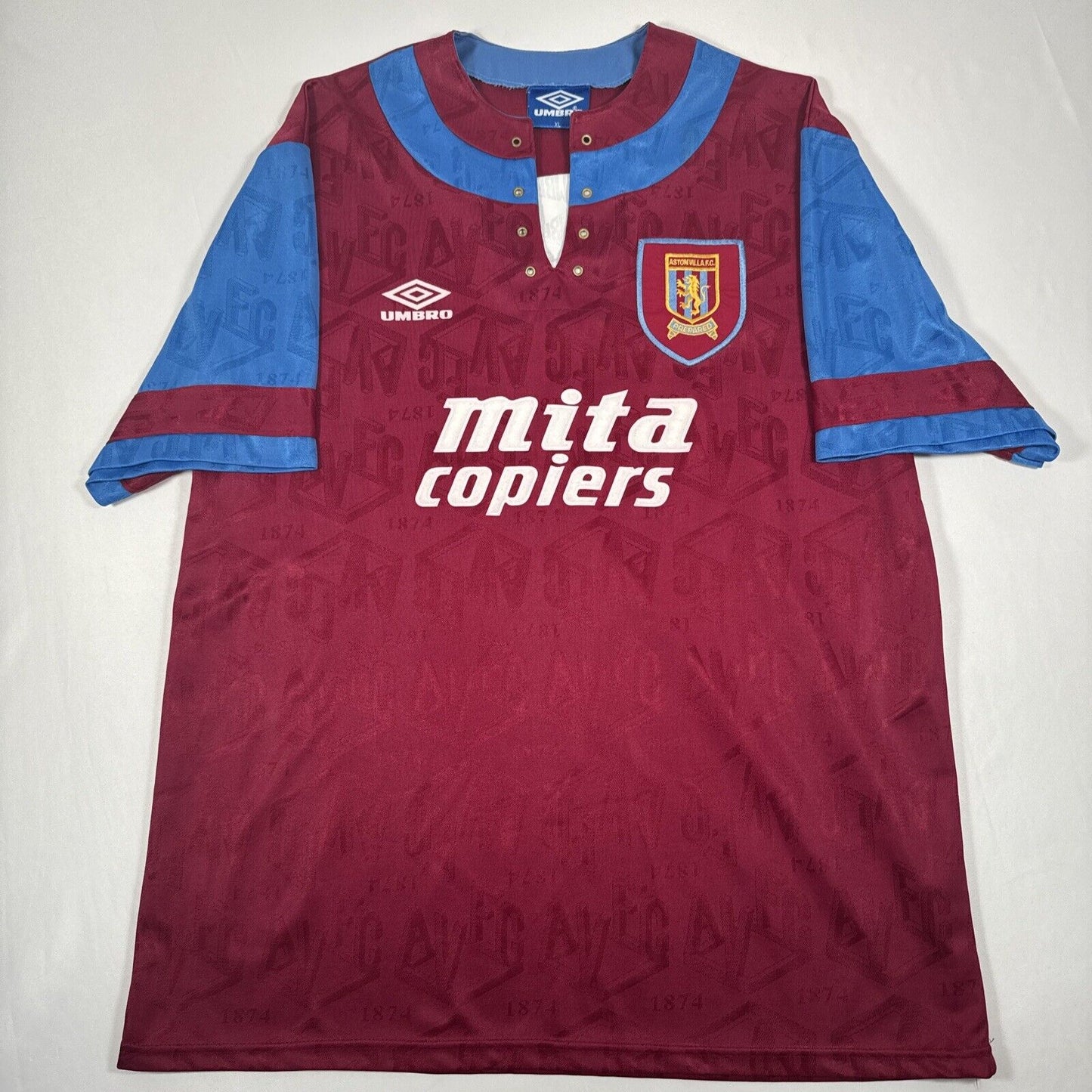 aston villa 1992 1993 home football shirt xl2