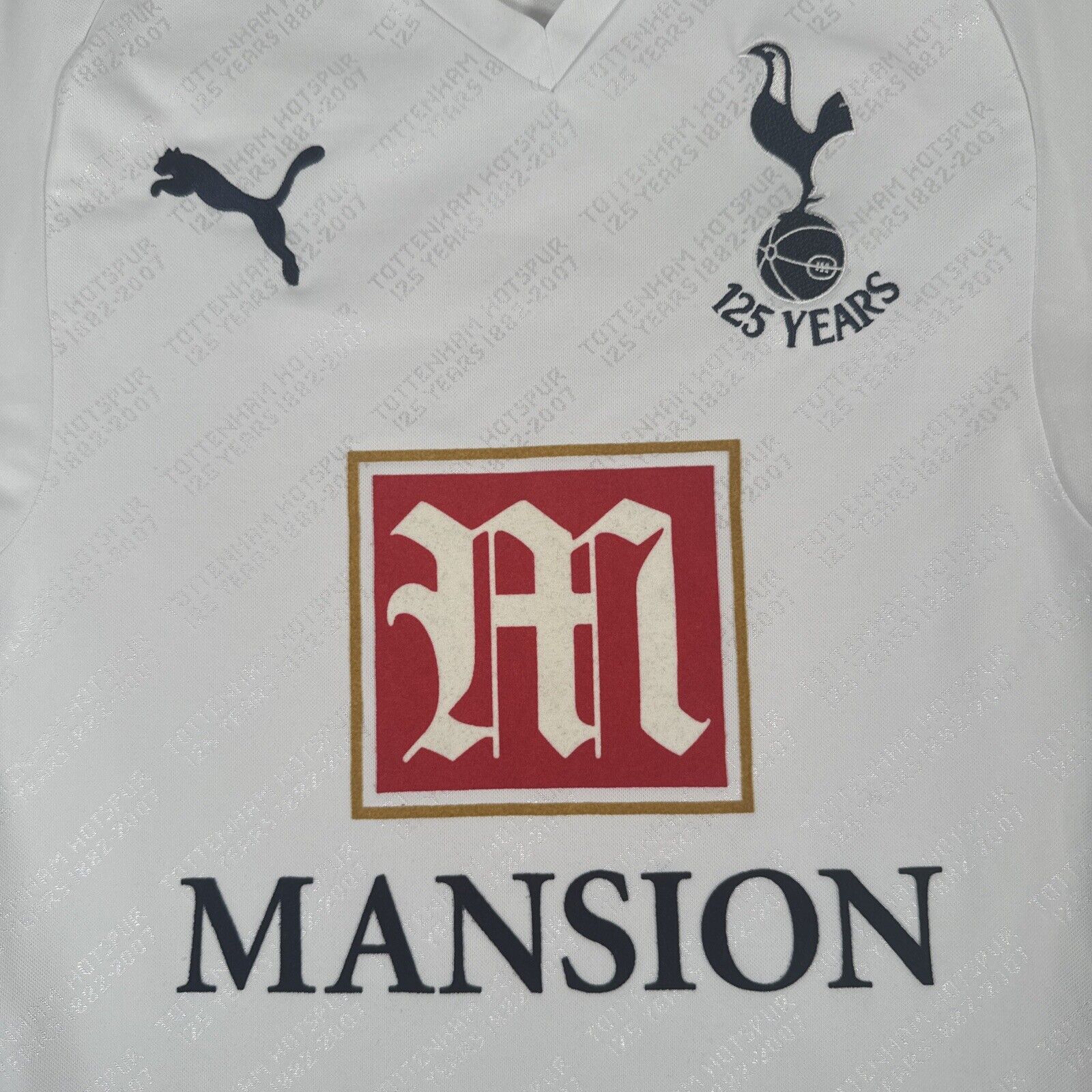 Tottenham 2007/2008 125 Years Home Football Shirt Men’s Small - Football Shirt Kingdom
