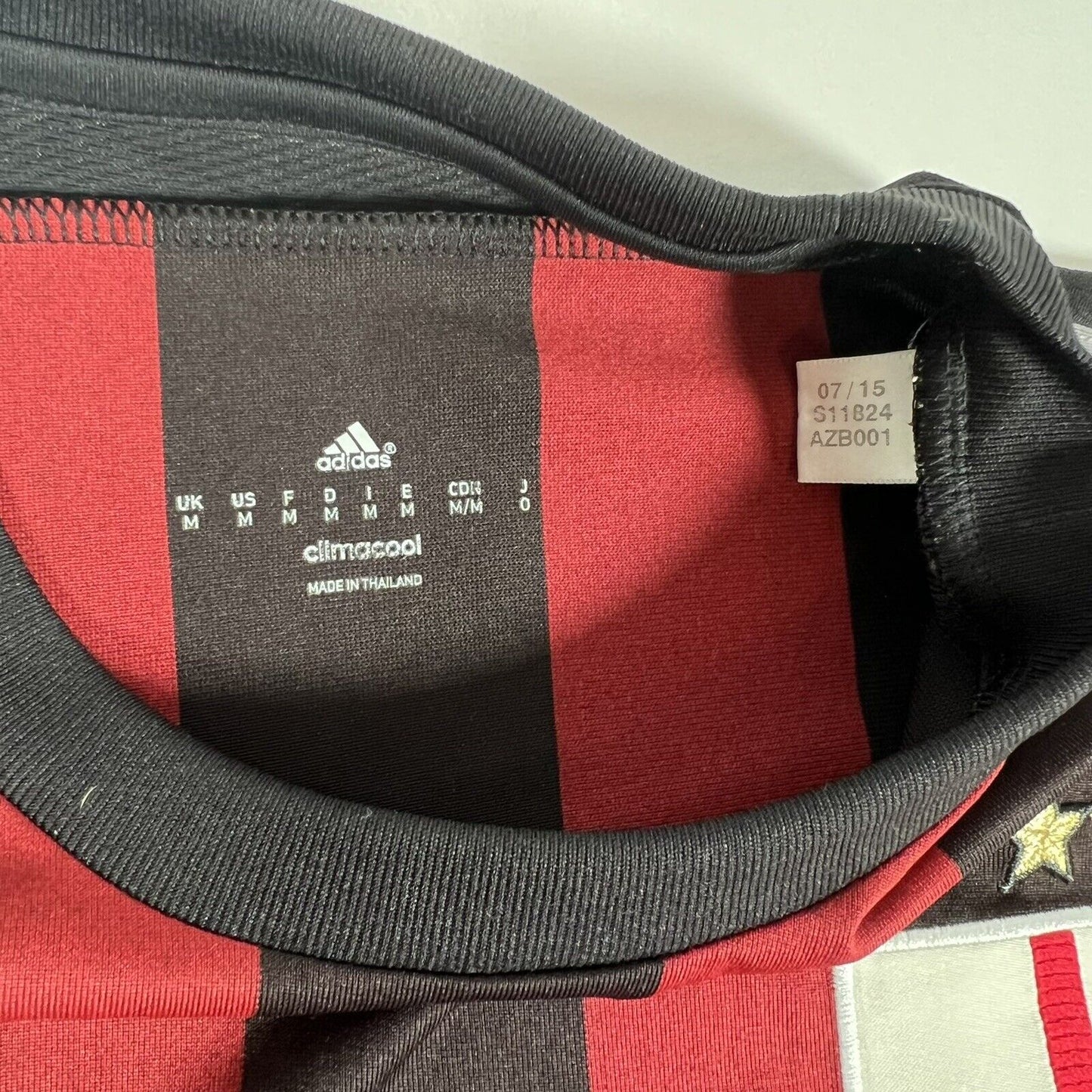 ac milan 2015 2016 ucl home football shirt men s medium 14