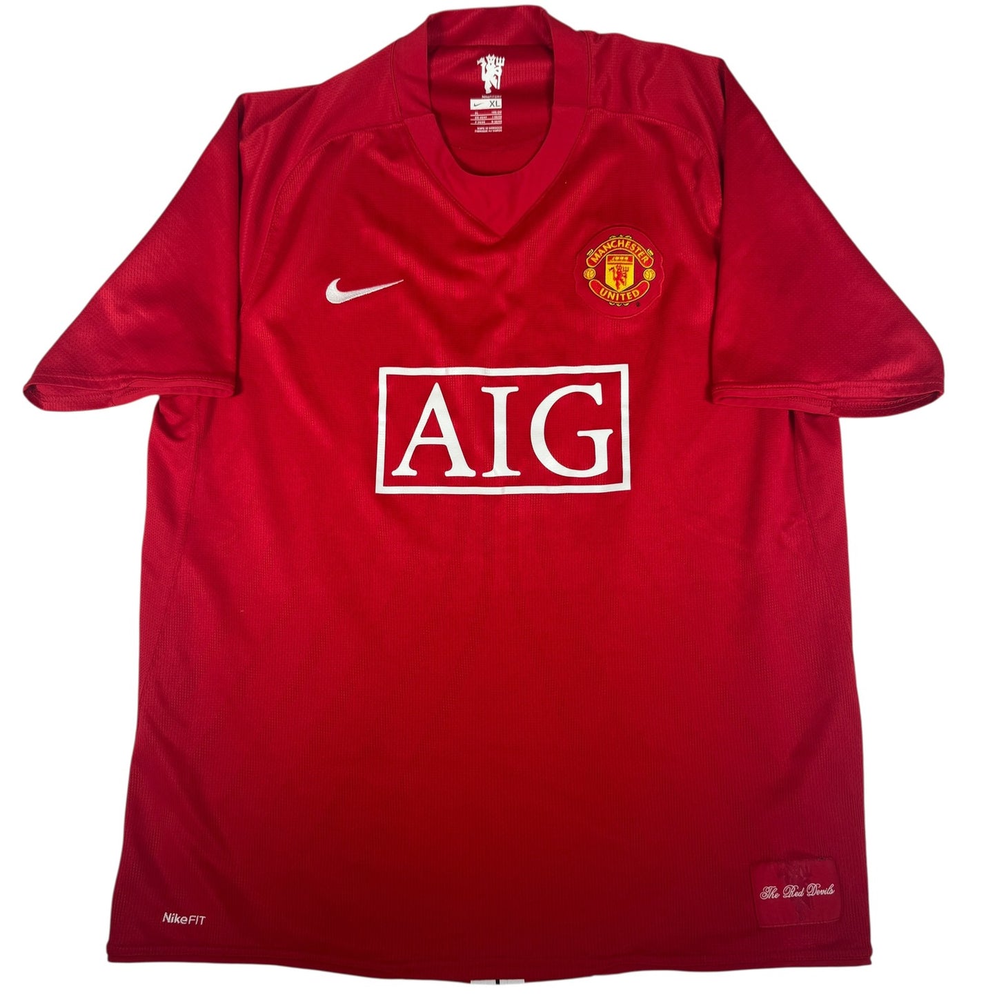 Manchester United 2007/2008/2009 Home Football Shirt XL