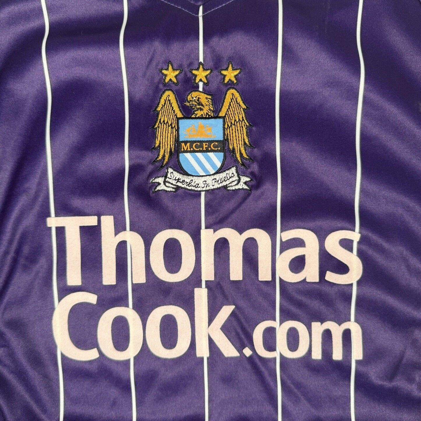 Manchester City 2007/2008 Away Football Shirt Men’s Small - Football Shirt Kingdom