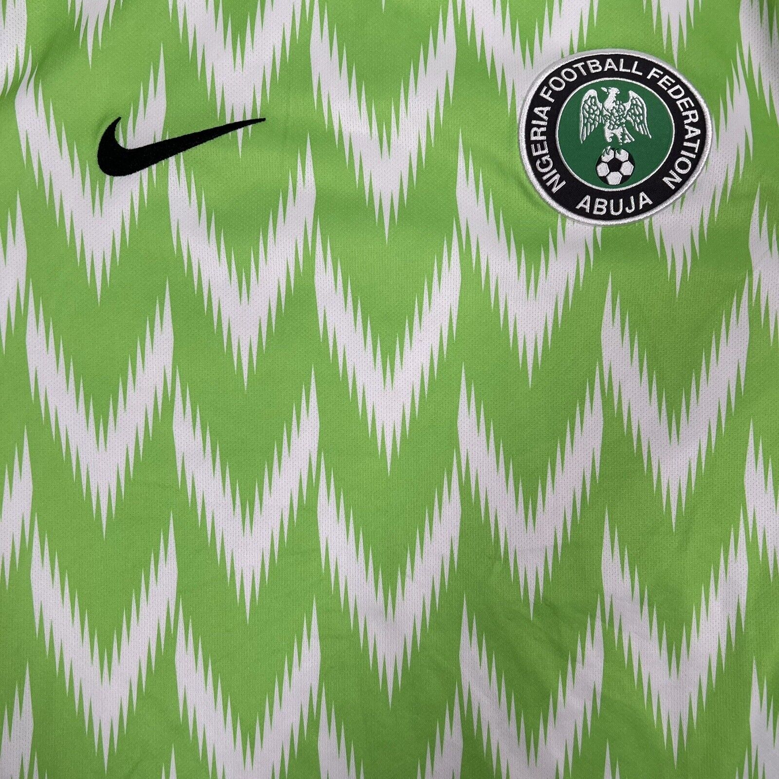 Nigeria 2018/2019/2020 Home Football Shirt  Men’s Small - Football Shirt Kingdom
