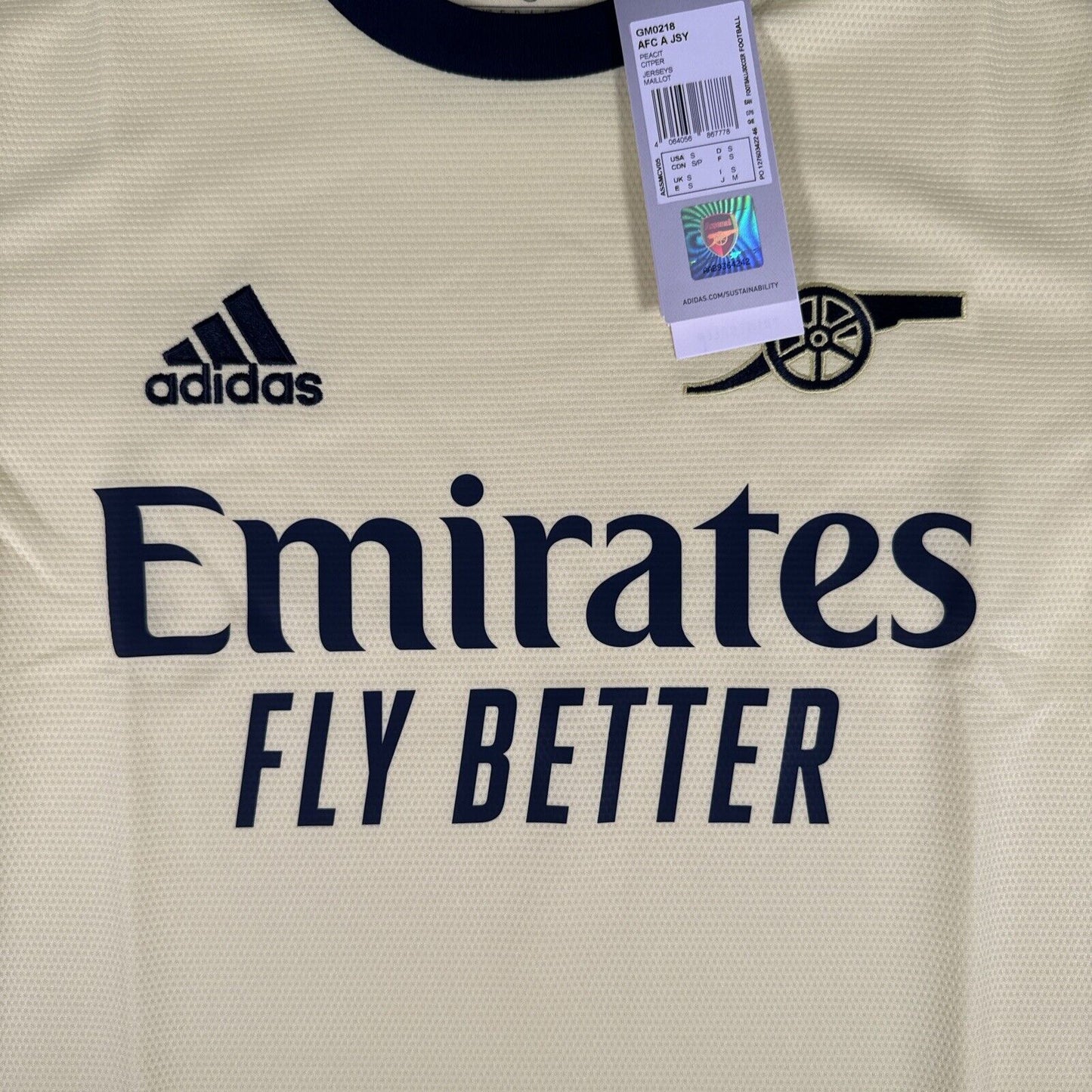 Arsenal 2021/2022 Away Football Shirt   Small BNWT - Football Shirt Kingdom