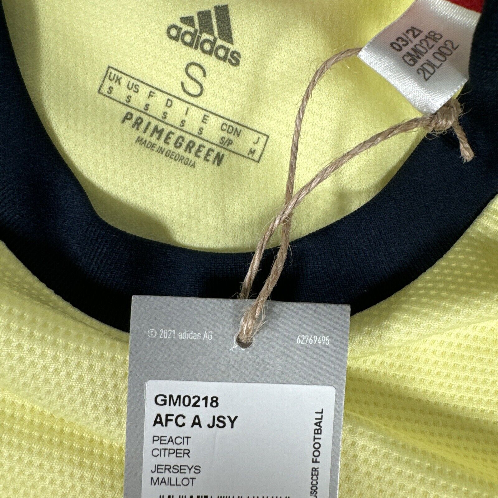 arsenal 2021 2022 away football shirt small bnwt4