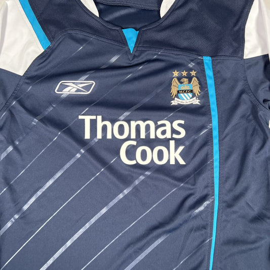manchester city 2005 2006 away football shirt juniors large jl1