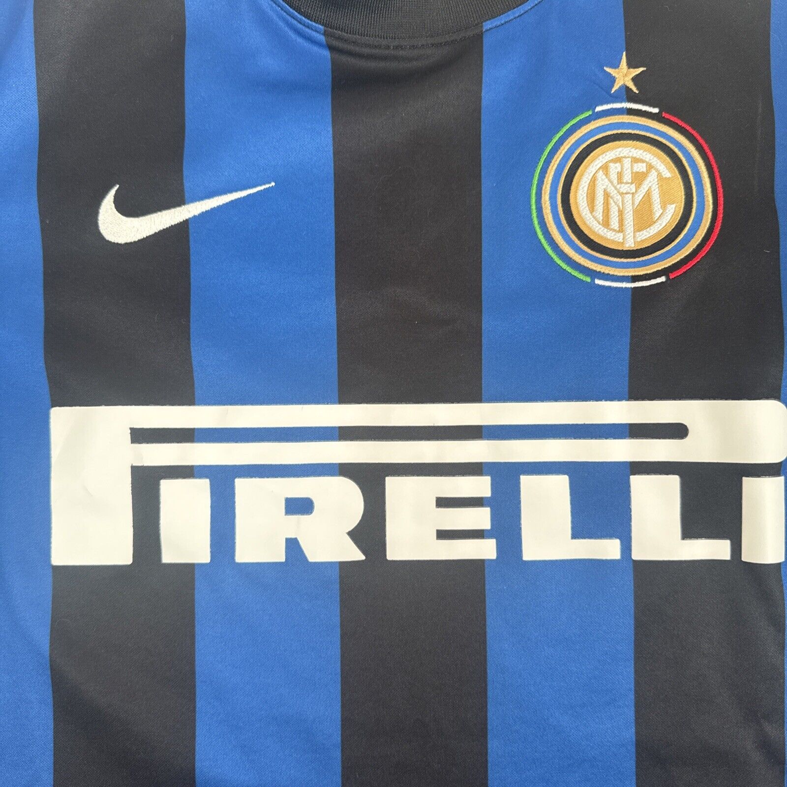 Inter Milan 2009/2010 Home Football Shirt  Men’s Medium - Football Shirt Kingdom
