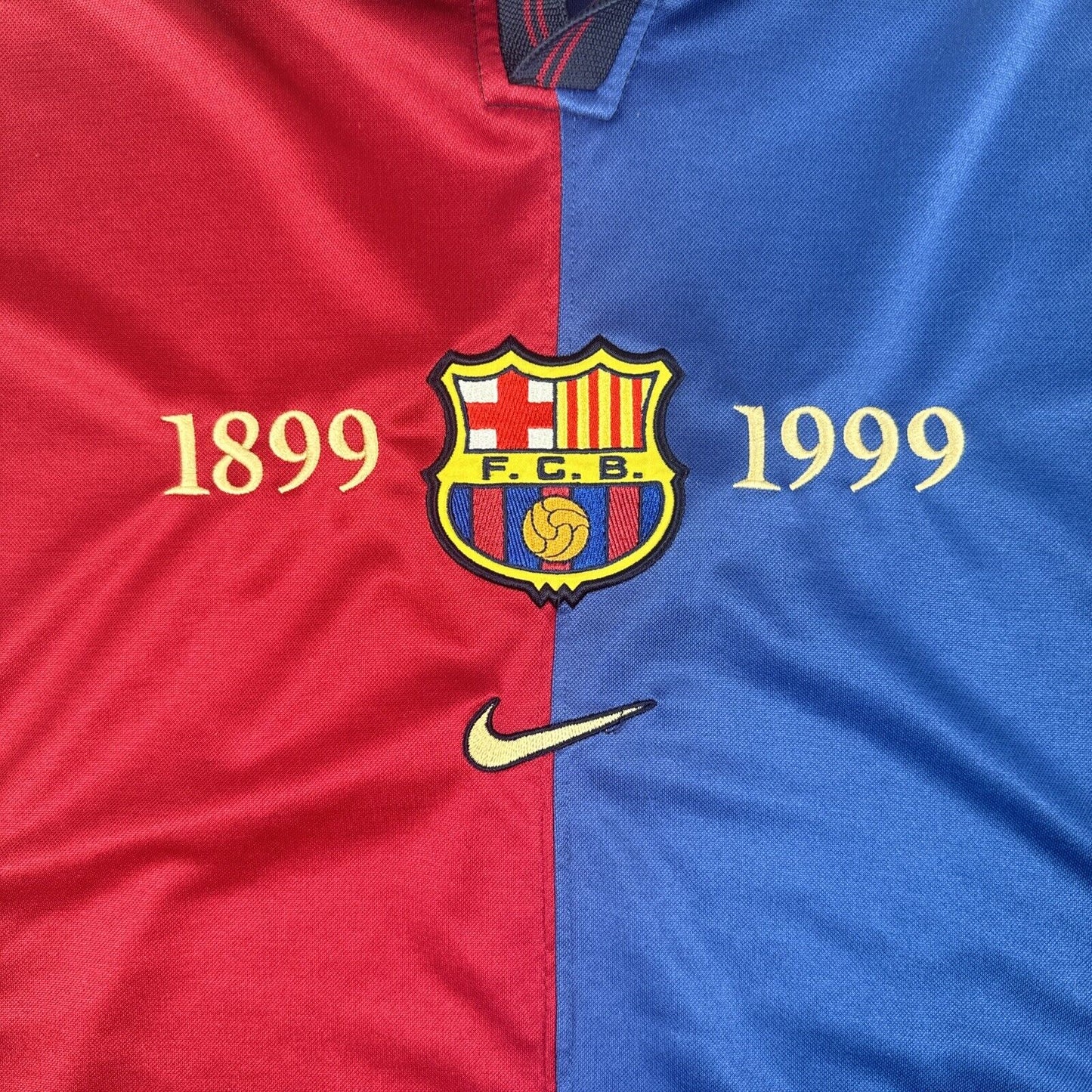 Barcelona 1999/2000 Home Football Shirt XL - Football Shirt Kingdom