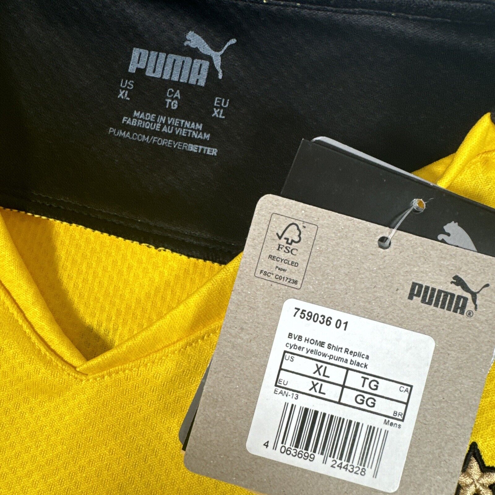 borussia dortmund 2021 2022 home football shirt bnwt xl4