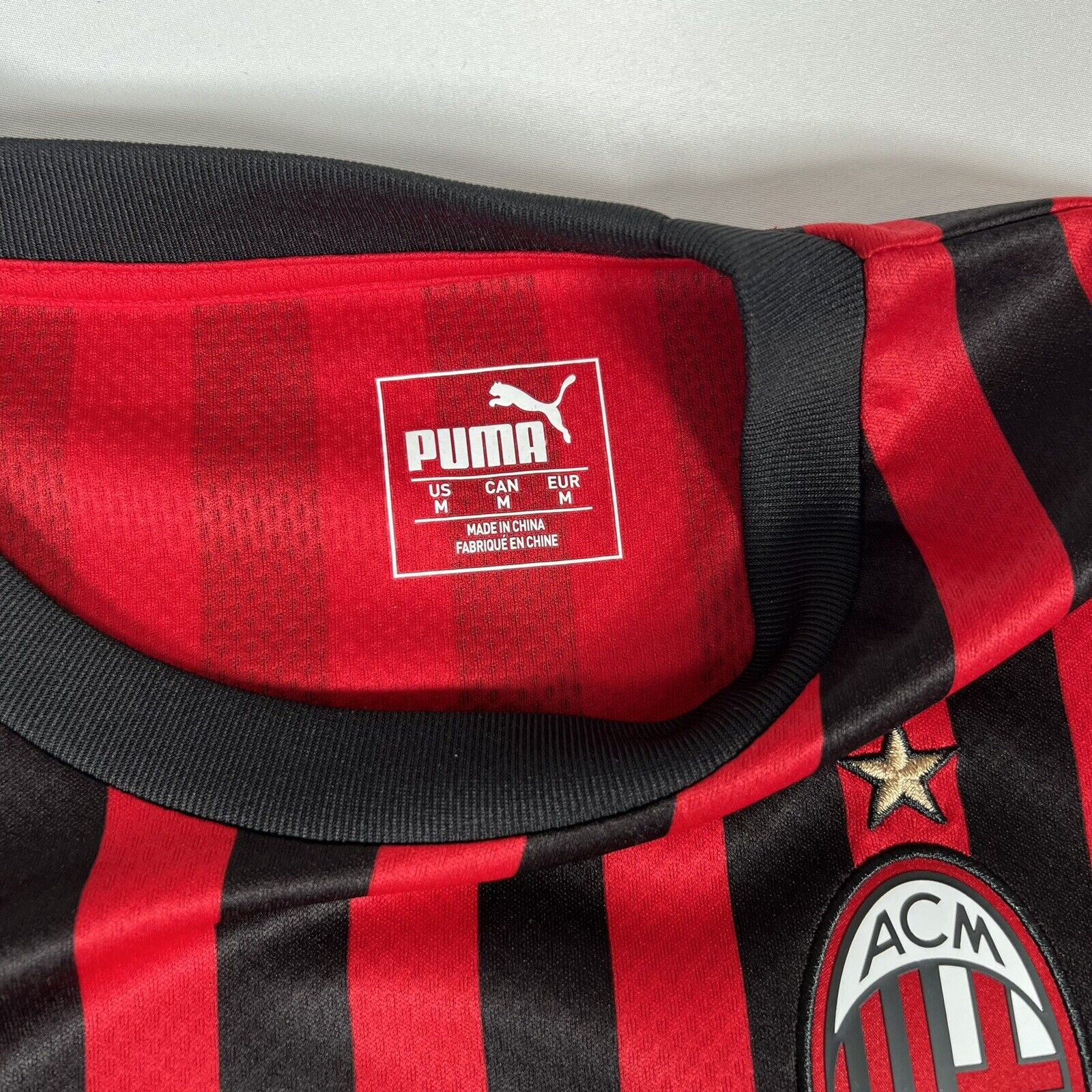 ac milan 2019 2020 home football shirt men s medium 14