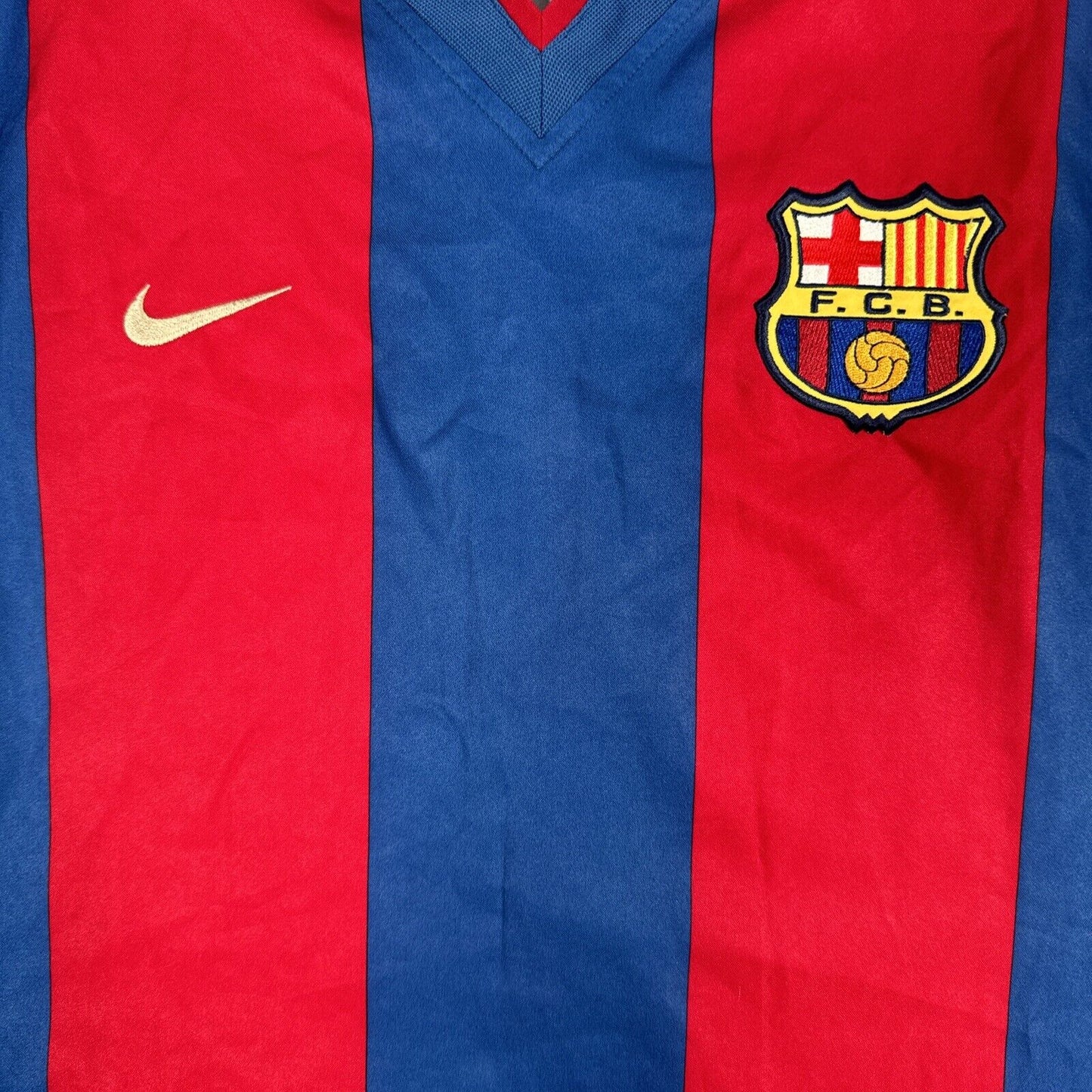 Barcelona 2002/2003 Home Football Shirt  Men’s Large - Football Shirt Kingdom
