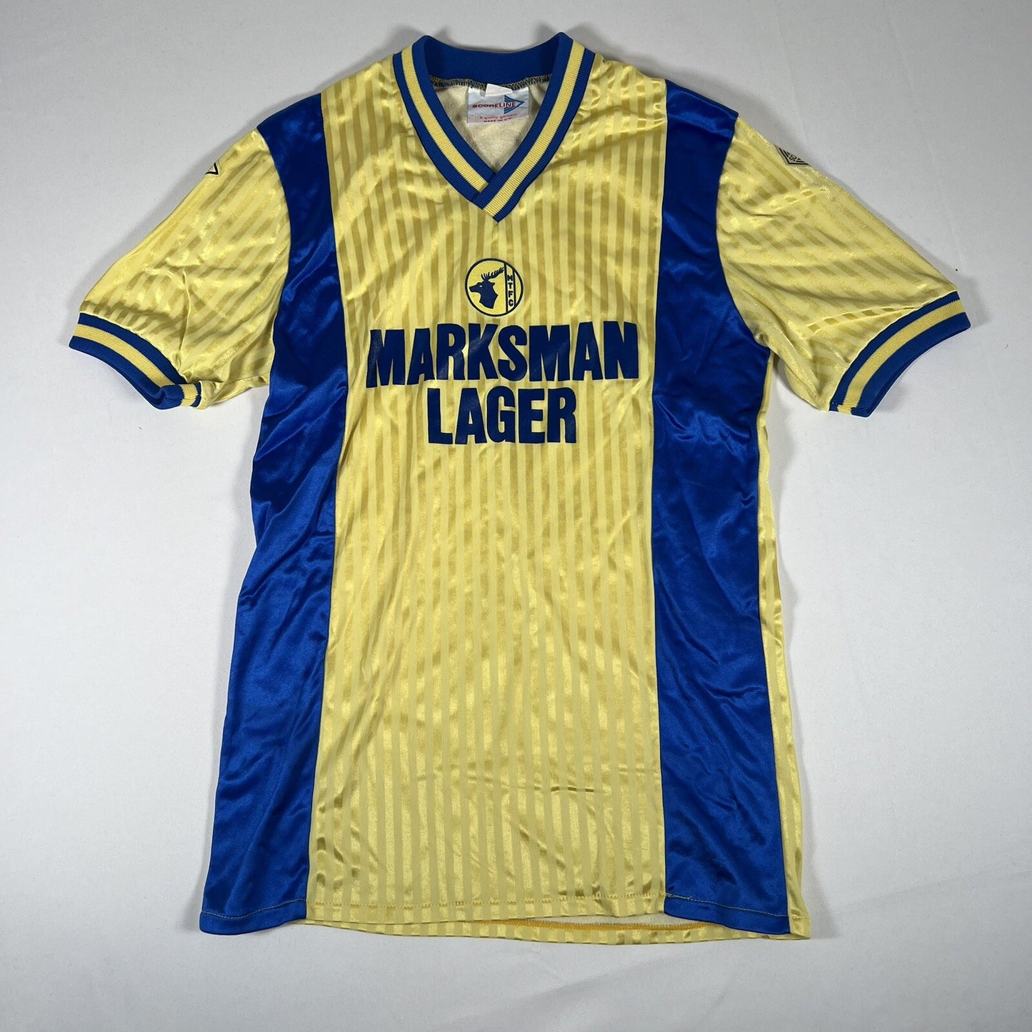 mansfield town 1988 1989 home football shirt small 22
