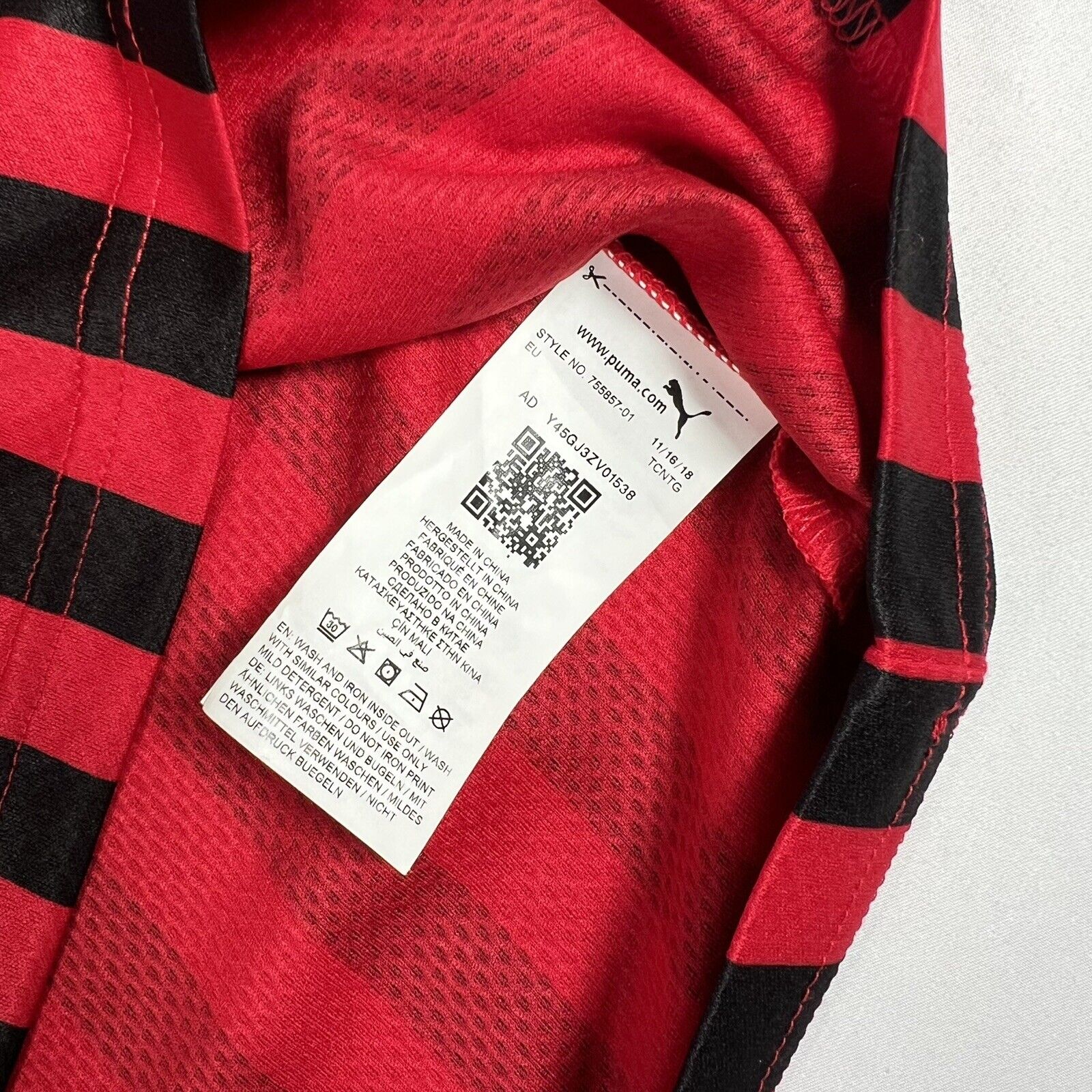 ac milan 2019 2020 home football shirt men s medium 15