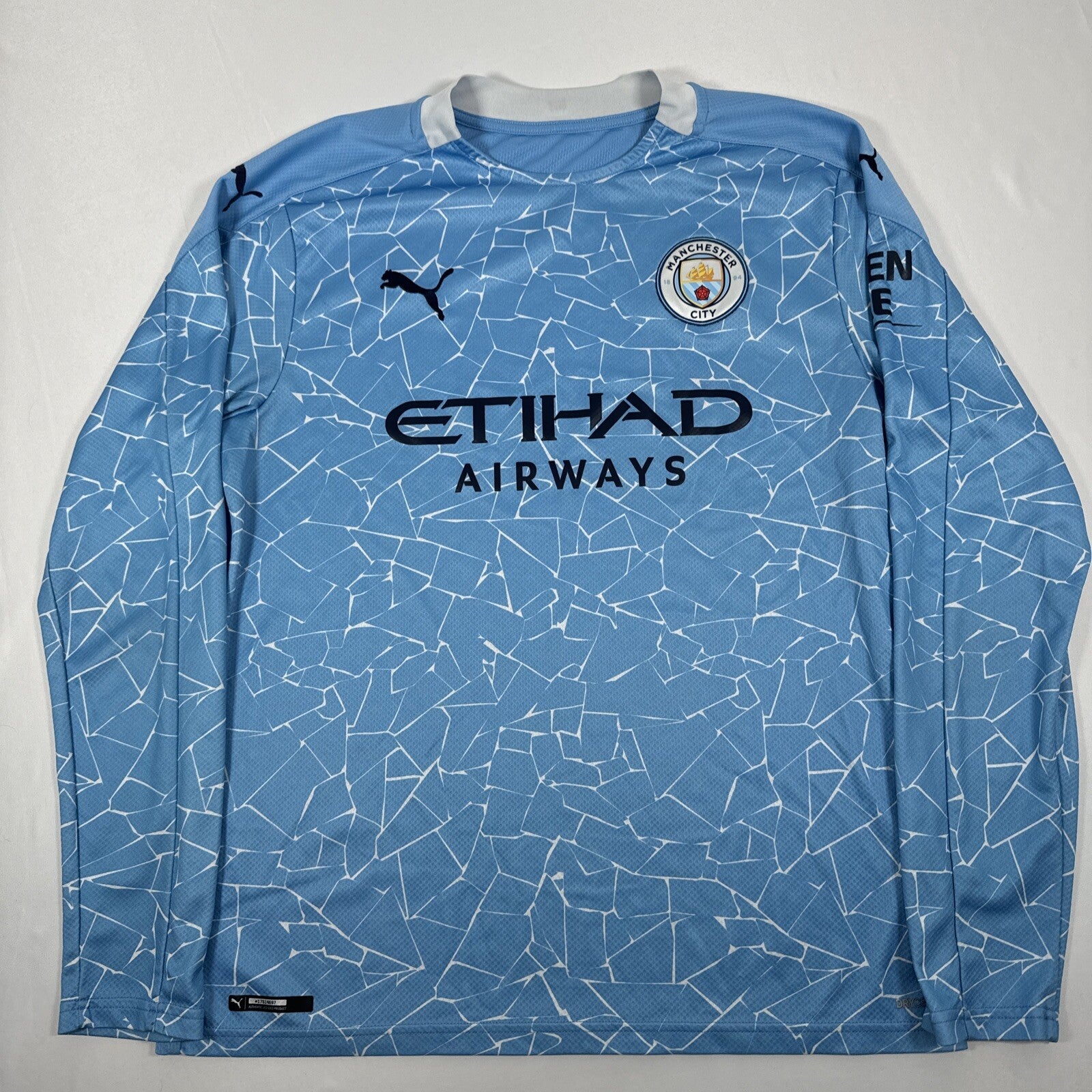 manchester city 2020 2021 home football shirt long sleeve large2