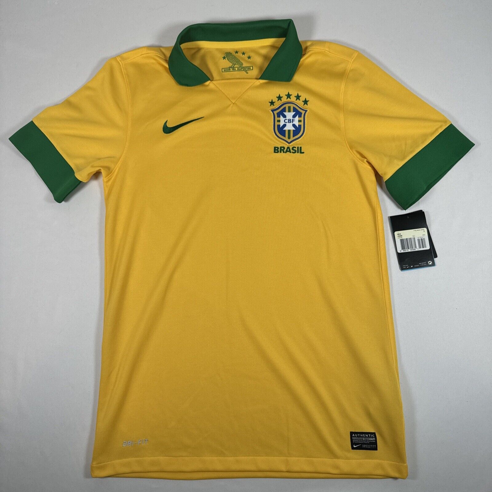 brazil 2013 2014 home football shirt bnwt men s small2