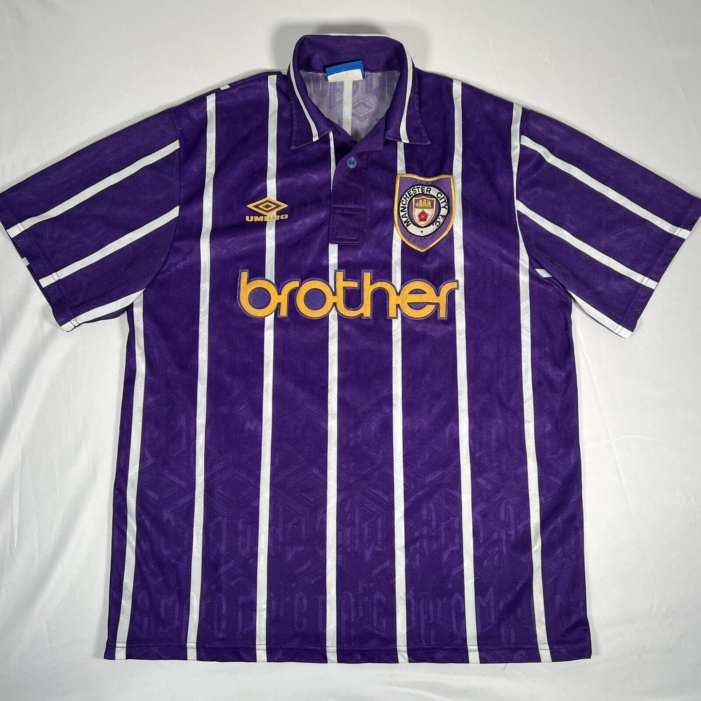 manchester city 1992 1993 1994 away football shirt men s xl2