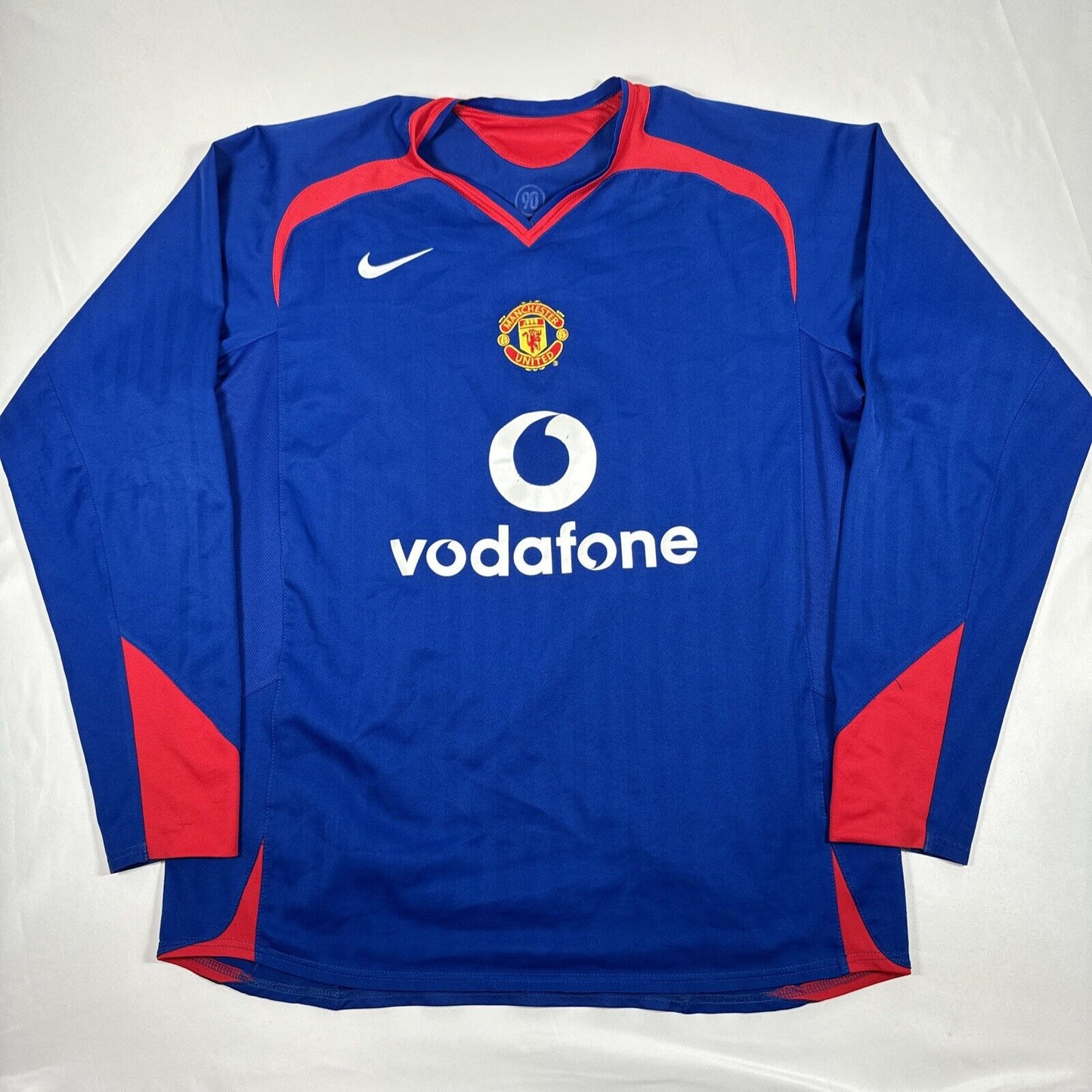 manchester united 2005 2006 away football shirt long sleeve xl2