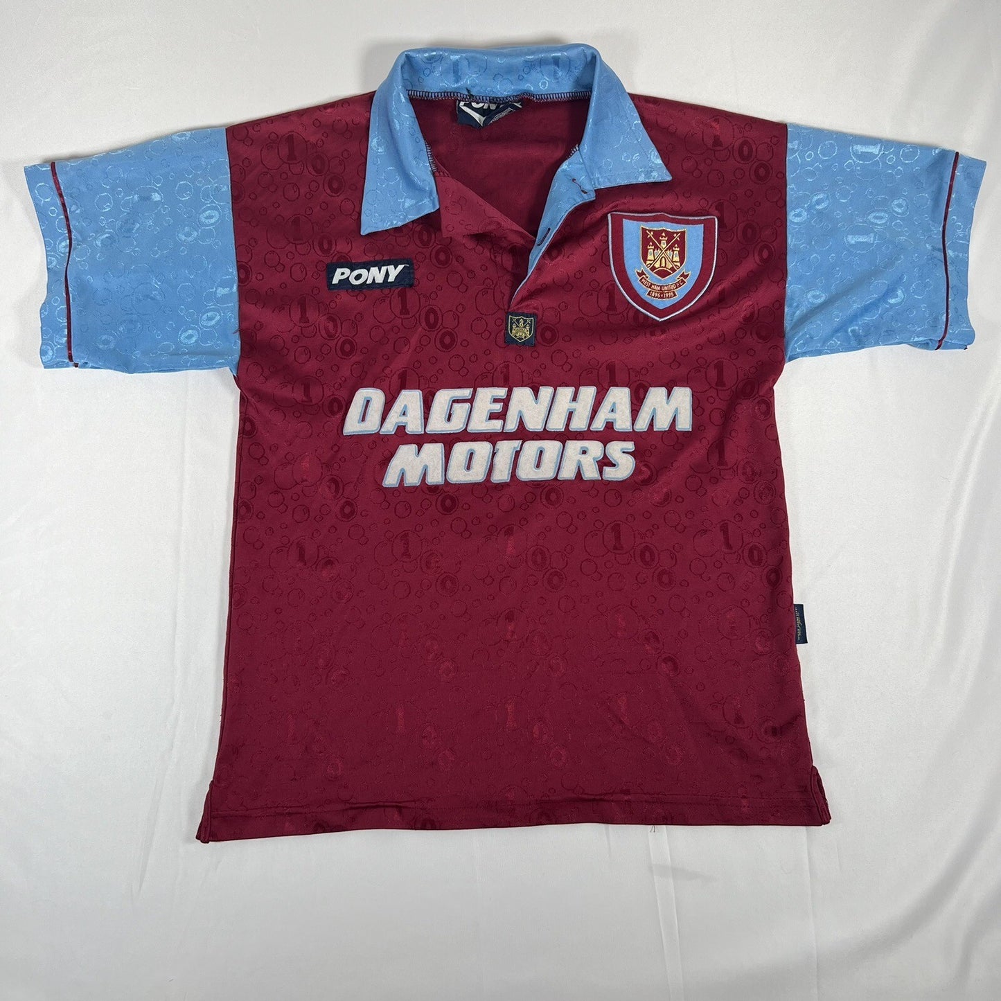 potts 4 west ham united 1995 1996 1997 home football shirt small 14