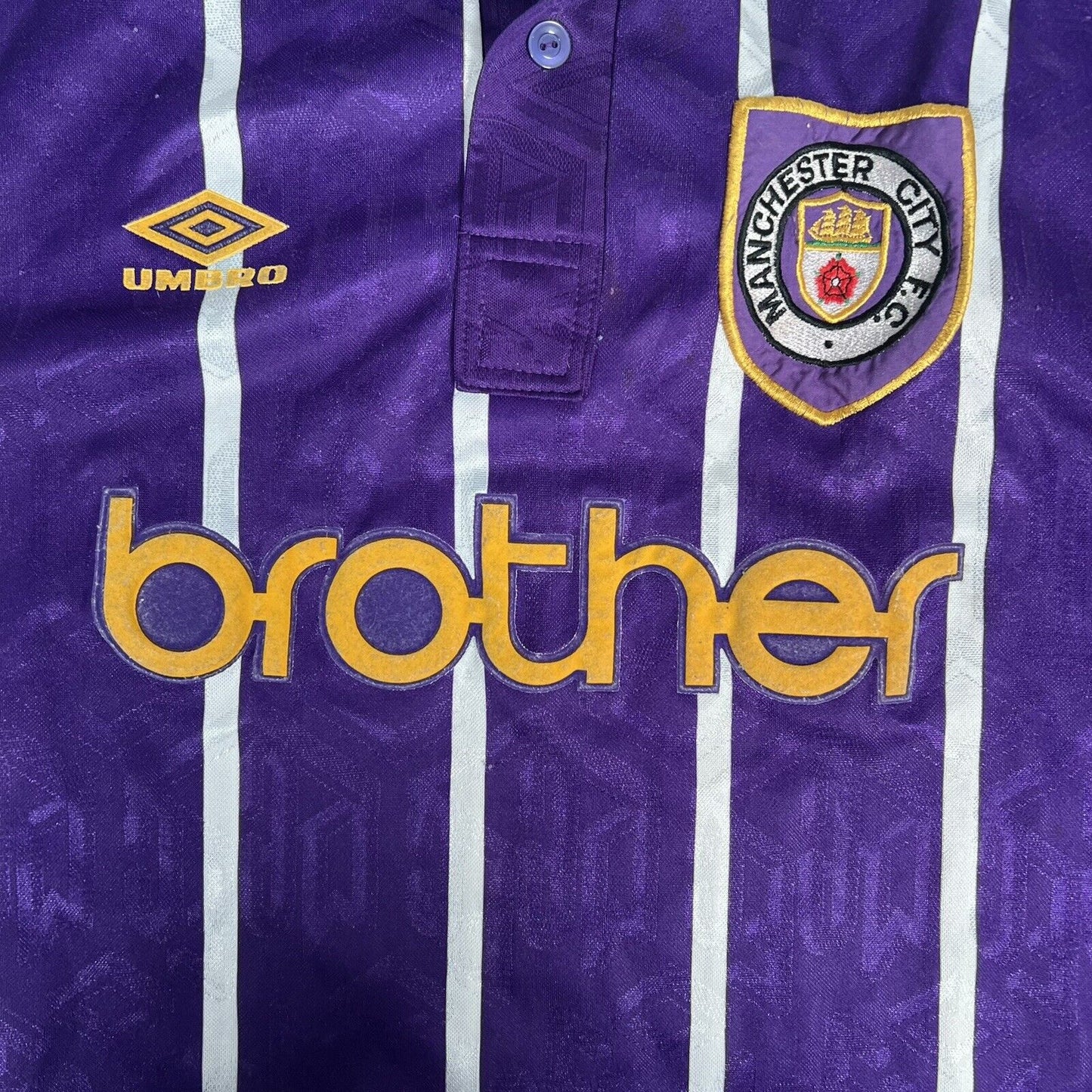 Manchester City 1992/1993/1994 Away Football Shirt Men’s XL - Football Shirt Kingdom