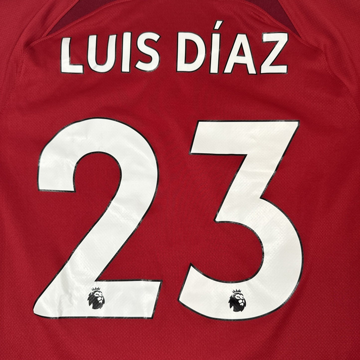 DIAZ 23 Liverpool 2022/2023 Home Football Shirt  Large - Football Shirt Kingdom