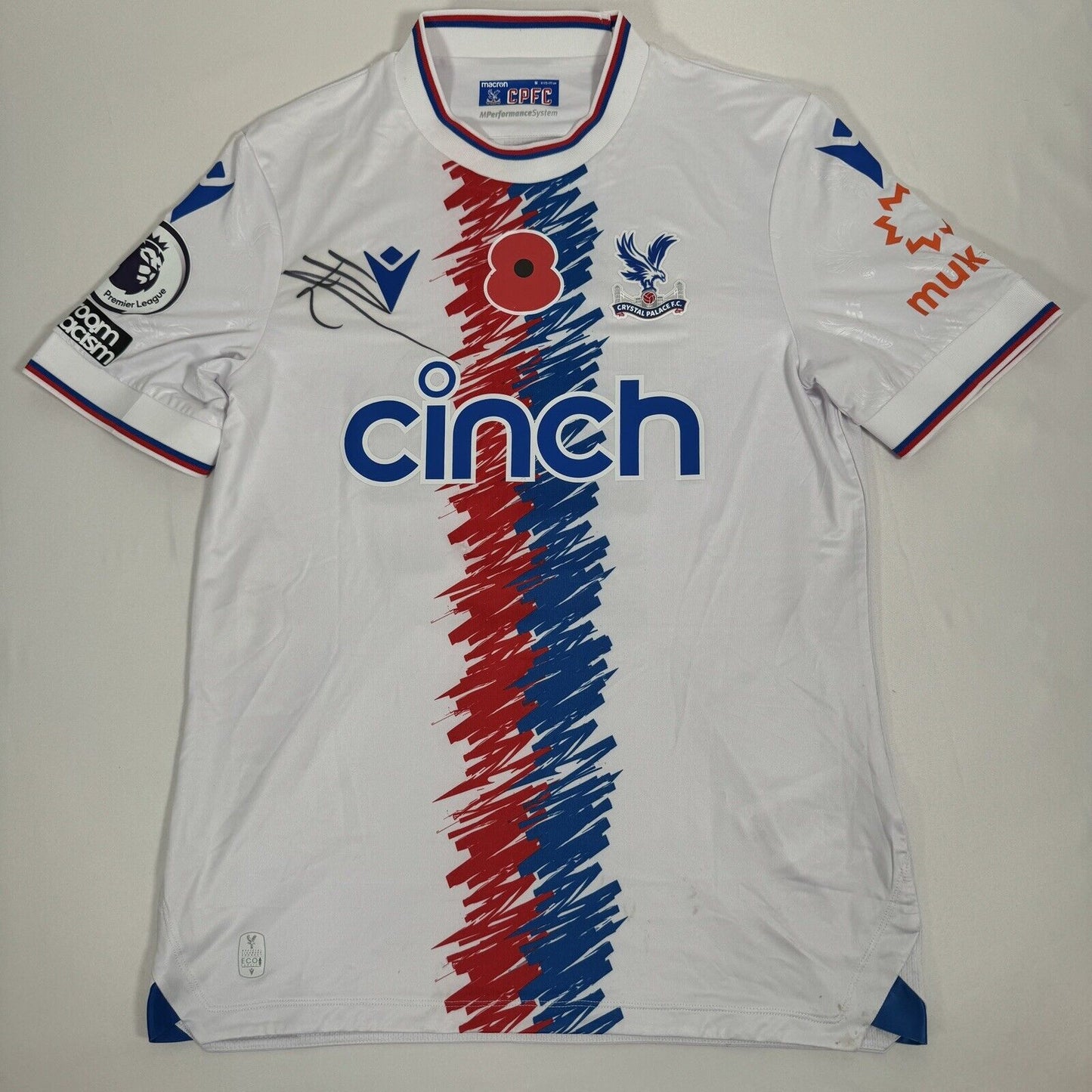 match worn signed eze 10 crystal palace 2022 2023 away poppy football shirt4