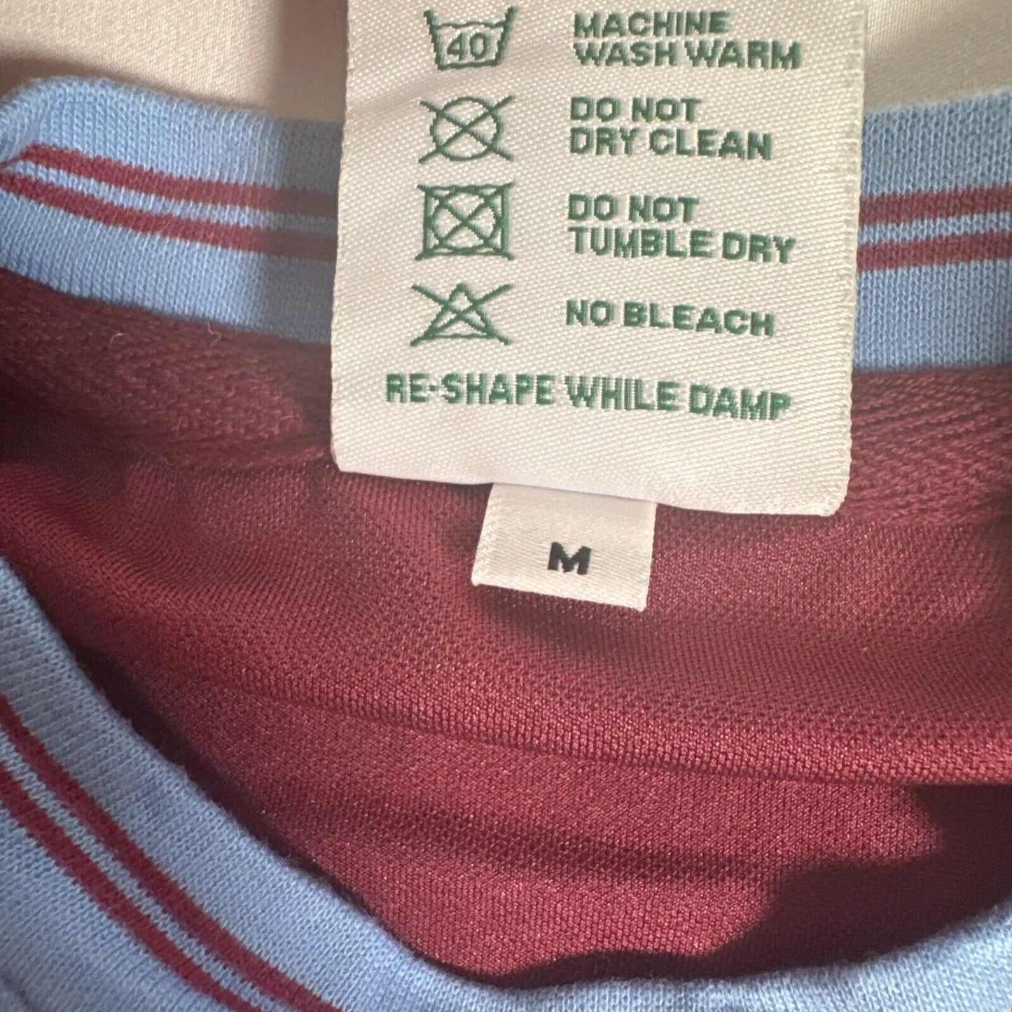 official aston villa 1980s scoredraw home football shirt men s medium5