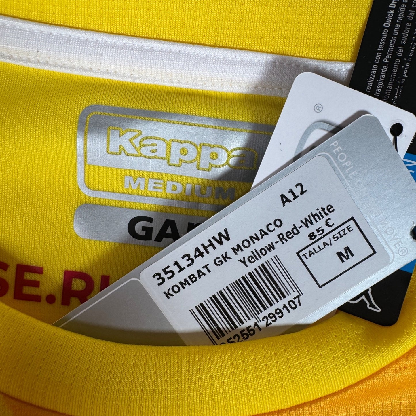 AS Monaco 2021/2022 Goalkeeper Football Shirt Medium BNWT