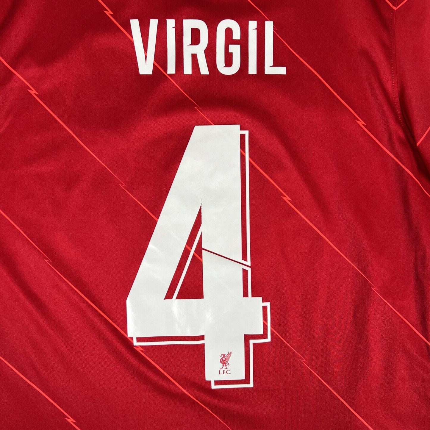 VIRGIL 4 Liverpool 2021/2022 Home Football Shirt Medium - Football Shirt Kingdom