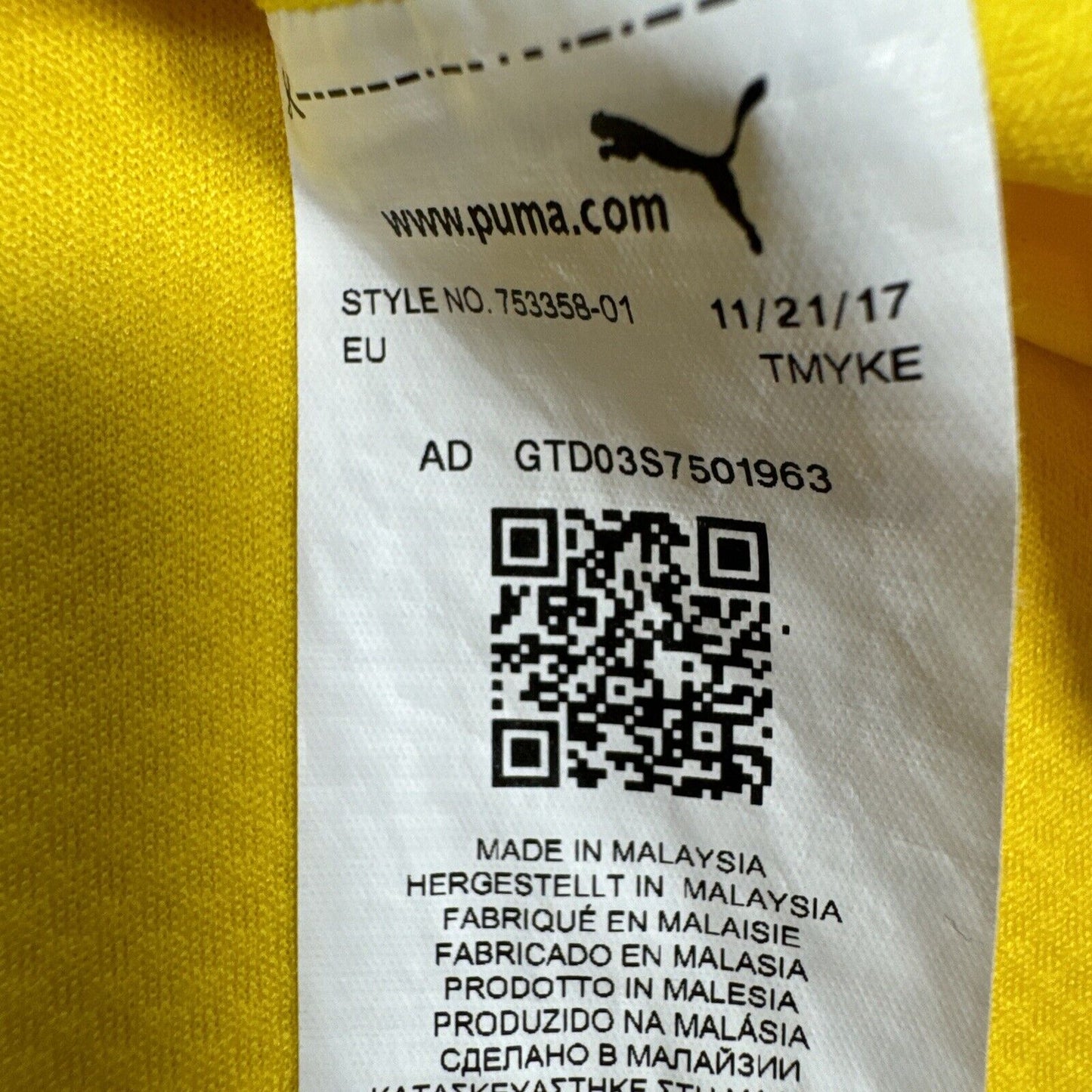 Borussia Dortmund 2018/2019 Training Football Shirt Men’s Small - Football Shirt Kingdom
