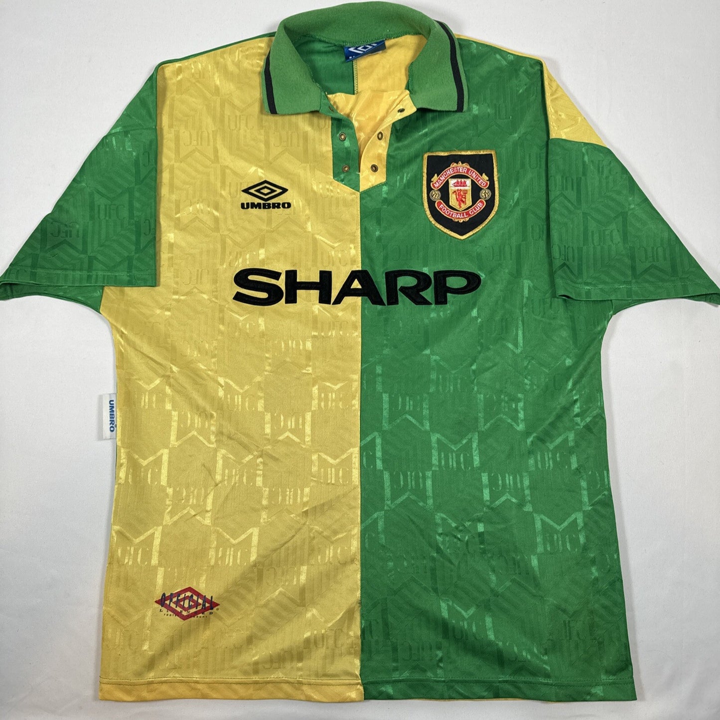 manchester united 1992 1993 1994 third football shirt large 12