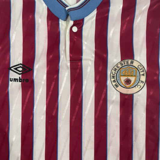 manchester city 1988 1989 1990 away football shirt medium1