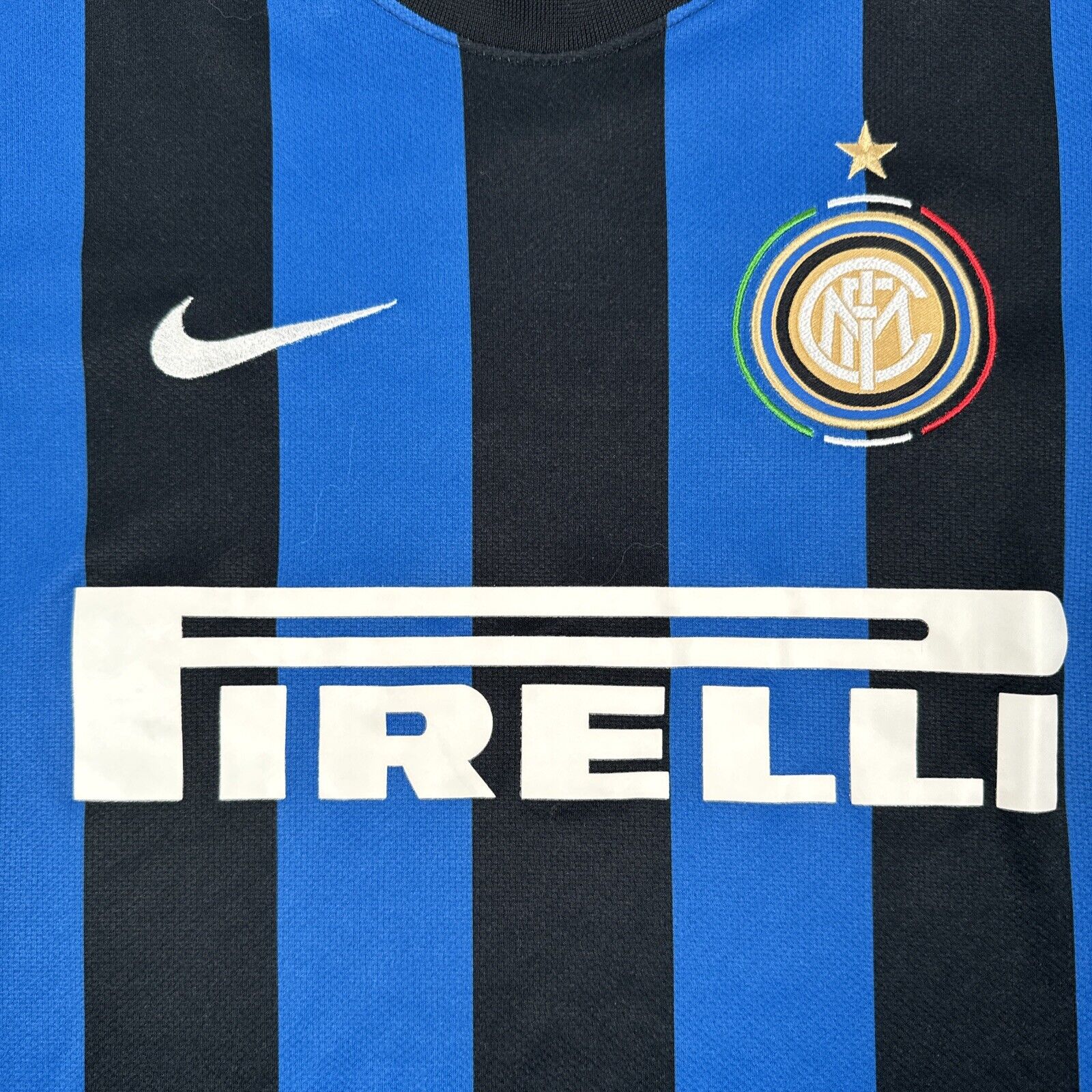 Inter Milan 2009/2010 Home Football Shirt  Men’s Large - Football Shirt Kingdom