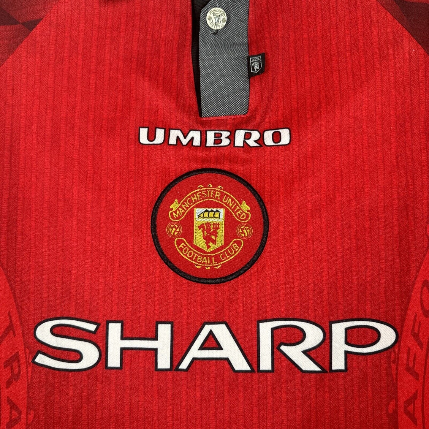 Manchester United 1996/1997/1998 Home Football Shirt Large - Football Shirt Kingdom