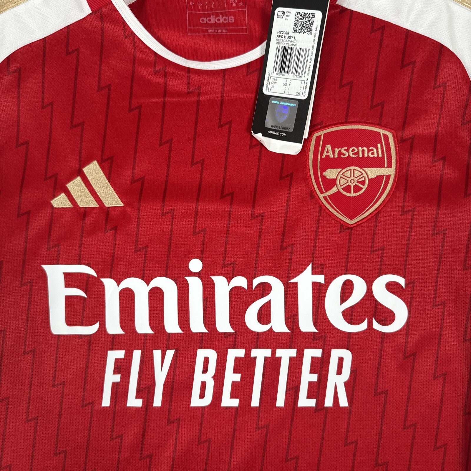 arsenal 2023 2024 home football shirt long sleeve bnwt large1