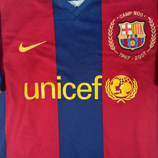 Barcelona 2007/2008 Home Football Shirt  Medium