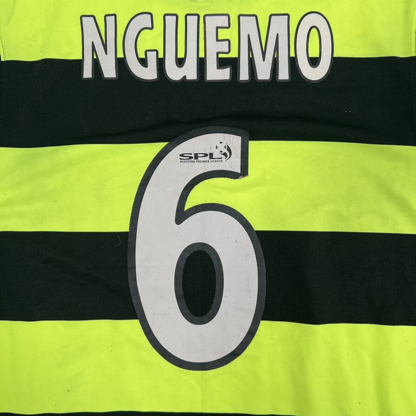NGUEMO 6 Celtic 2009/2010 Bumblebee Away Football Shirt Men Medium - Football Shirt Kingdom