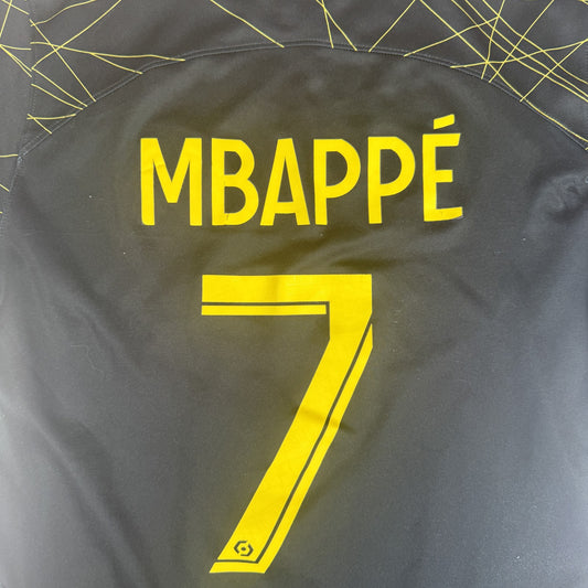MBAPPE 7 PSG Paris Saint-Germain 2022/2023 Fourth Football Shirt Small