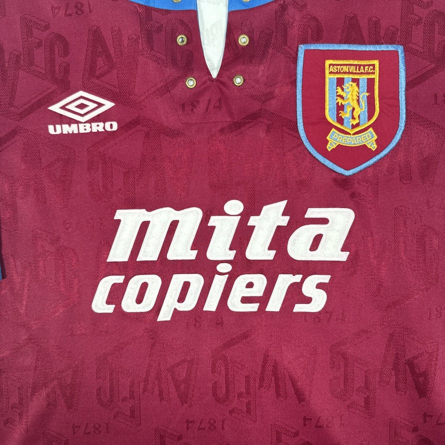 Aston Villa 1992/1993 Home Football Shirt XL - Football Shirt Kingdom