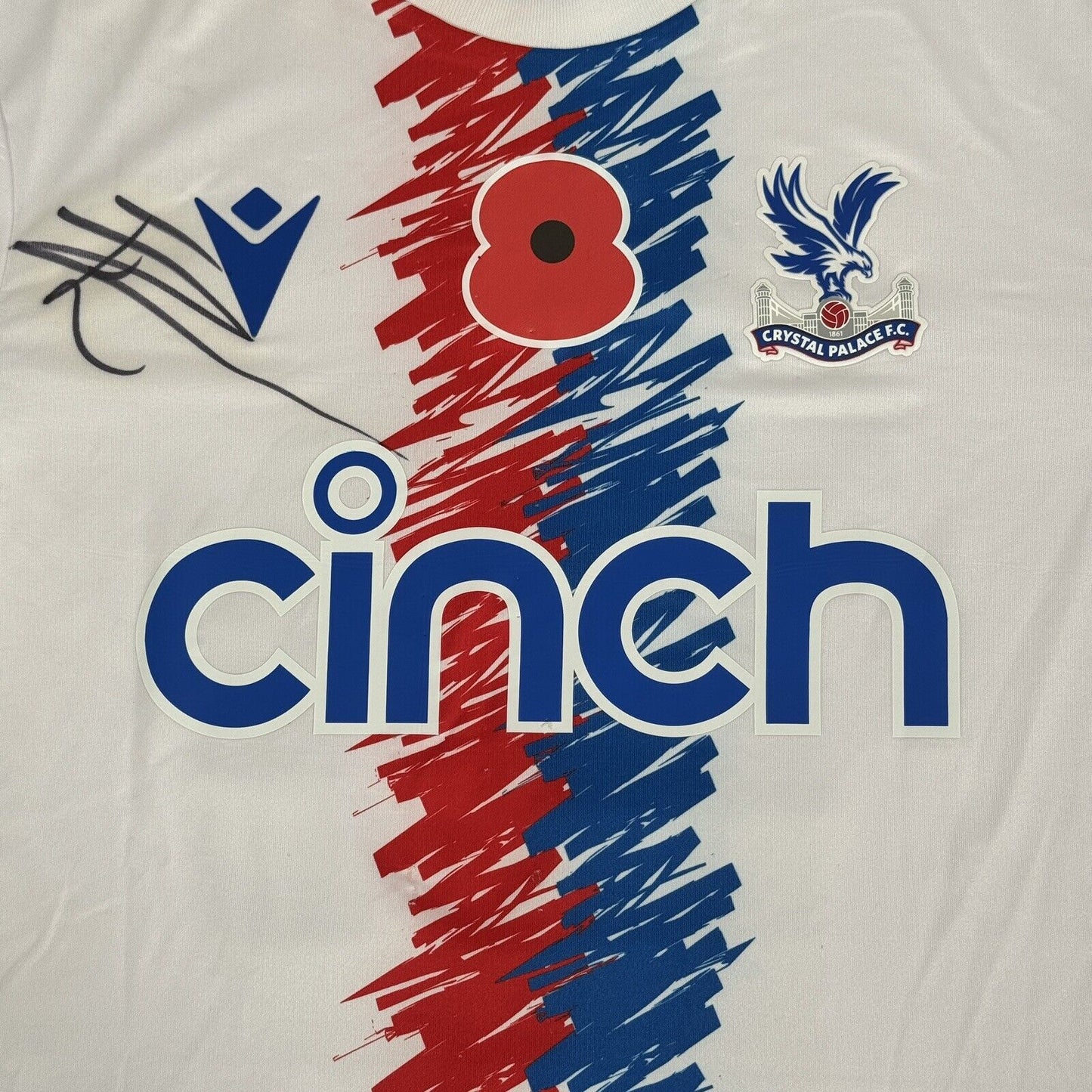match worn signed eze 10 crystal palace 2022 2023 away poppy football shirt2