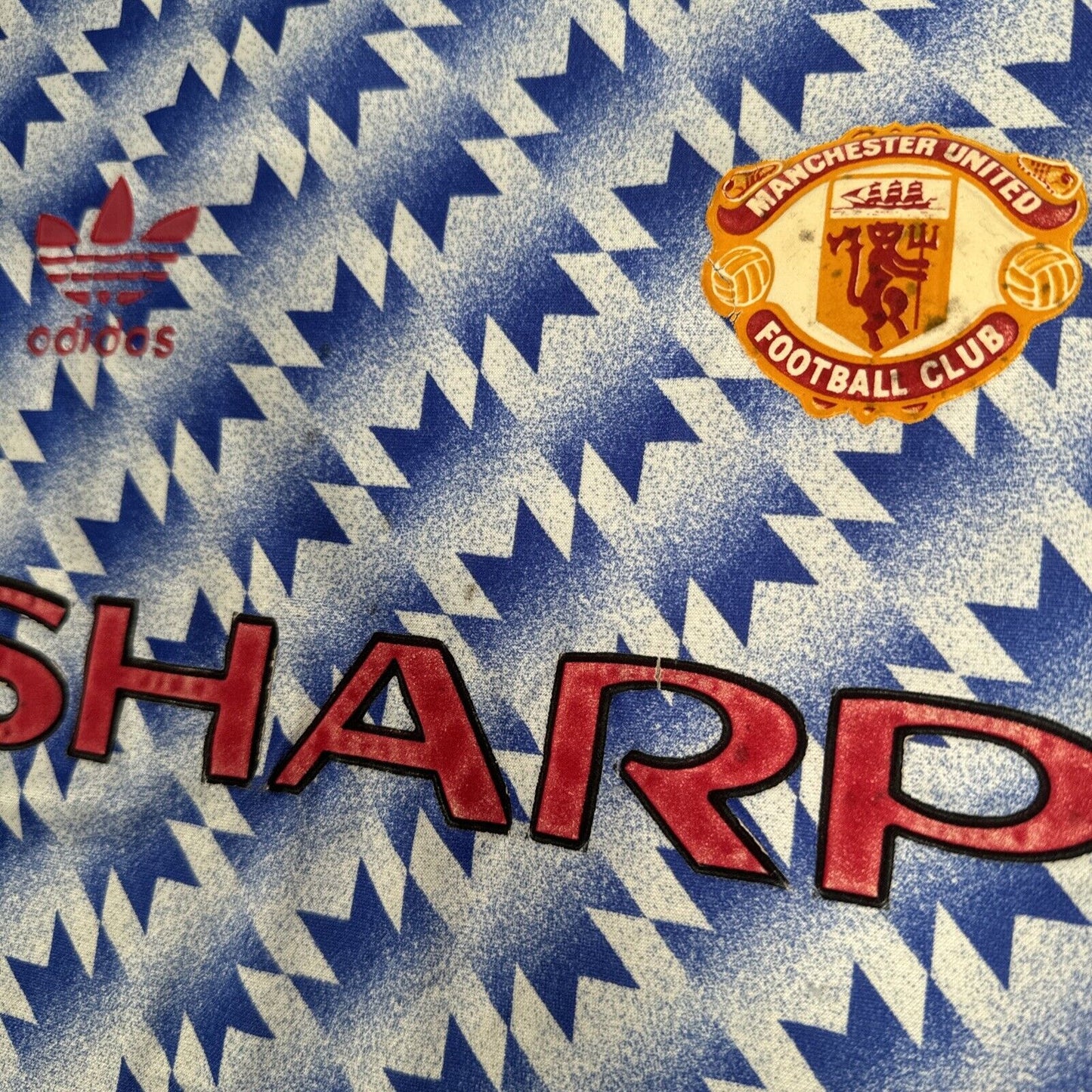 manchester united 1990 1991 1992 away football shirt xl5