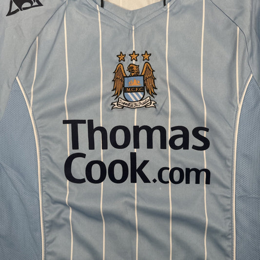 Manchester City 2007/2008 Home Football Shirt Long Sleeve  XS - Football Shirt Kingdom