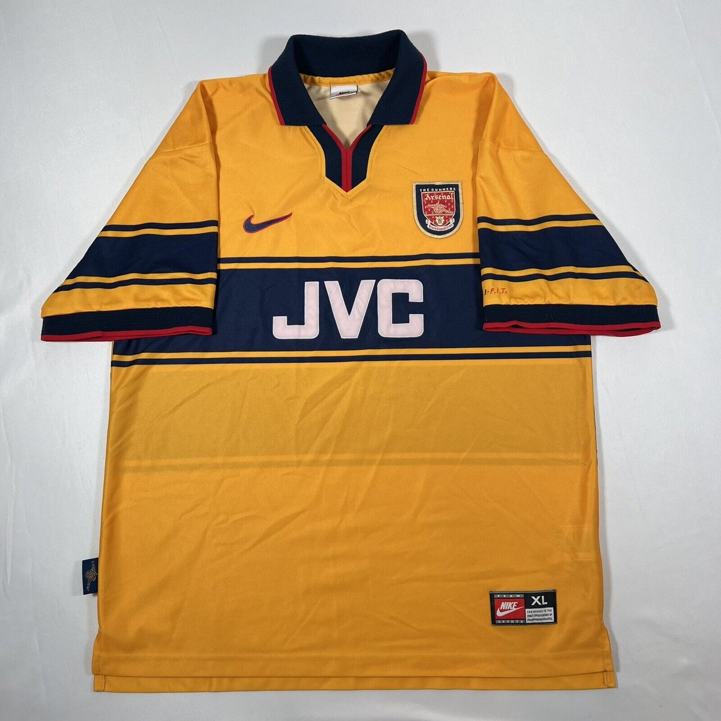 arsenal 1997 1998 1999 away football shirt men s xl2