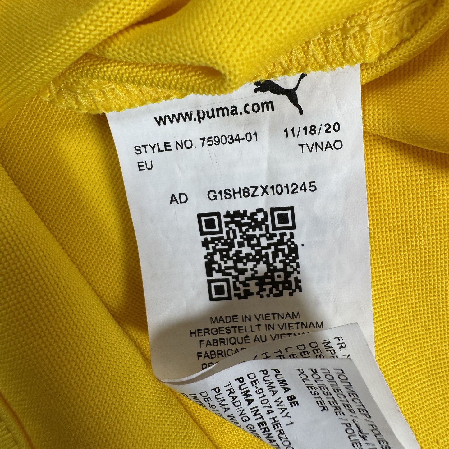 Borussia Dortmund 2021/2022 Home Football Shirt 3XL