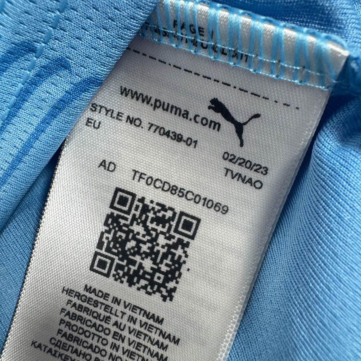 Manchester City 2023/2024 Home Long Sleeve Football Shirt Small