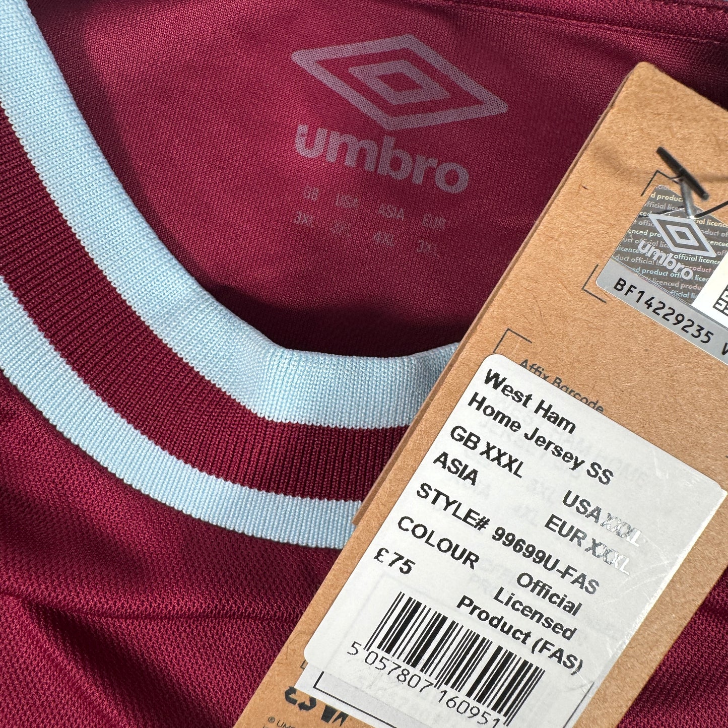 West Ham United 2024/2025 Home Football Shirt XXXL 3XL BNWT – Football Shirt Kingdom
