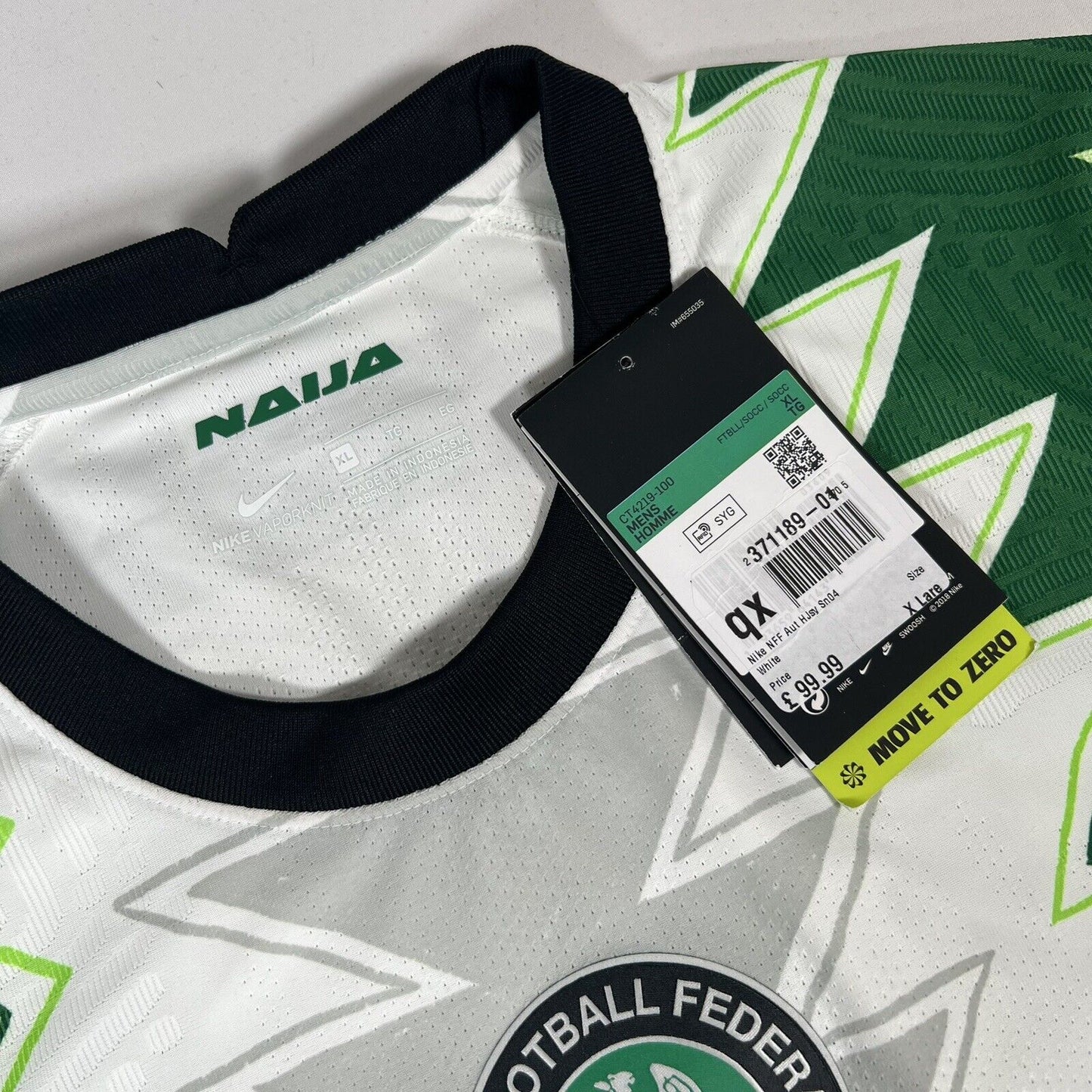 nigeria 2020 home football shirt player spec bnwt vaporknit xl3