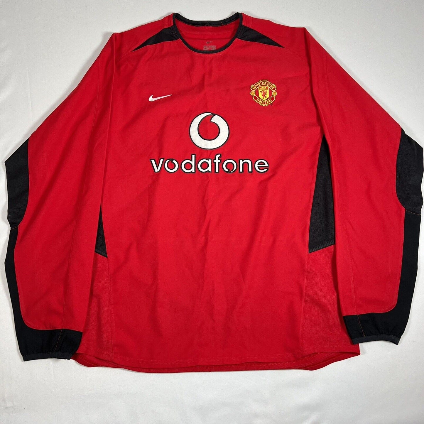manchester united 2002 2003 2004 long sleeve home football shirt large2