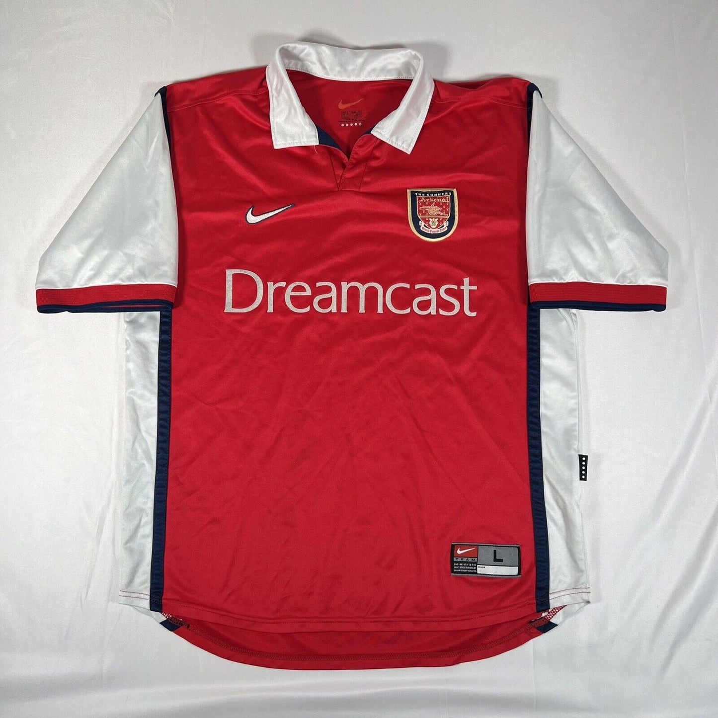 arsenal 1999 2000 home football shirt men s large 12