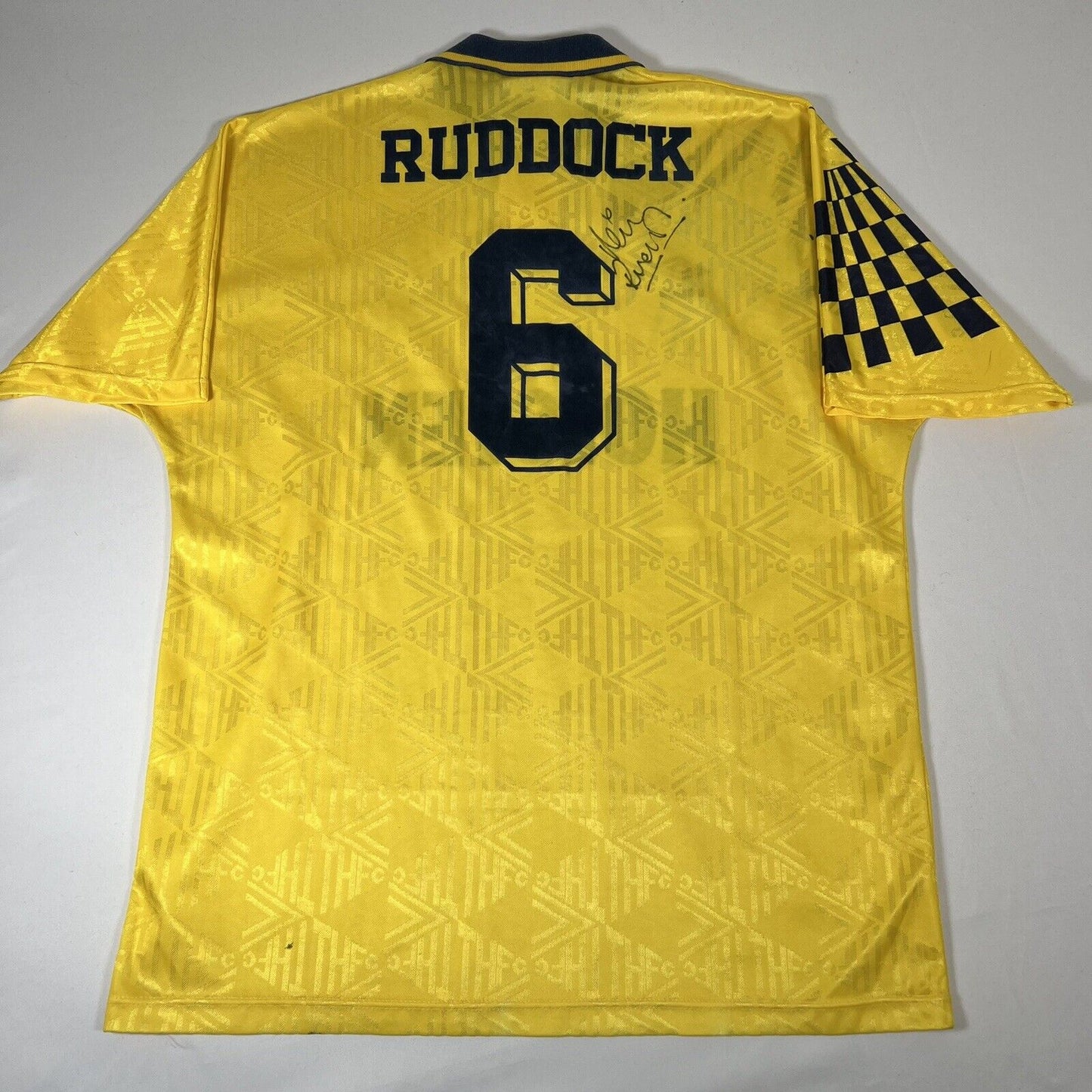 ruddock 6 tottenham 1991 1992 1993 1994 signed away football shirt xl3